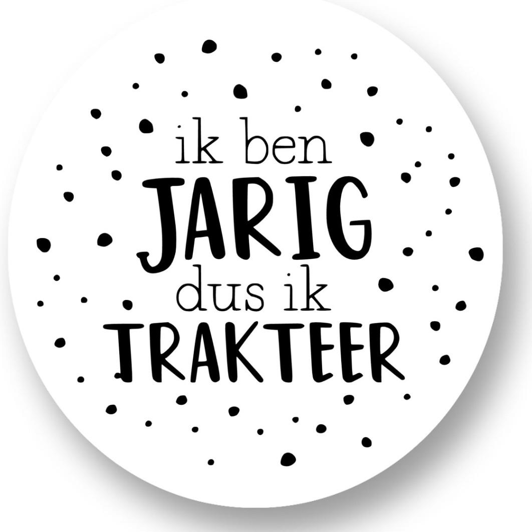 Sluitstickers Ik ben Jarig dus ik Trakteer