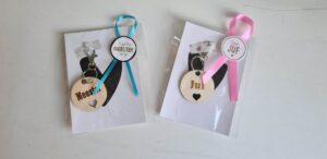 Houten Sleutelhanger Juf en Meester