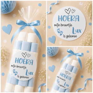 Geboorte Broertje met naam Sluitstickers