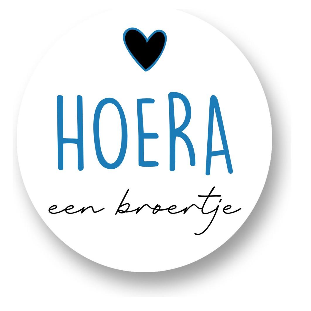 Hoera een broertje Sluitstickers