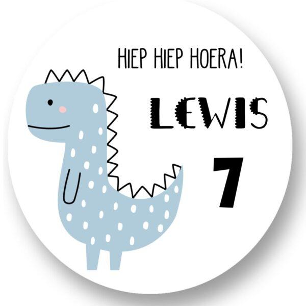 Dino Blauw Sluitstickers