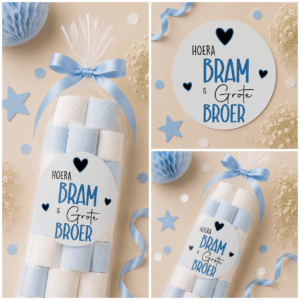Hoera "naam" is grote broer Sluitstickers