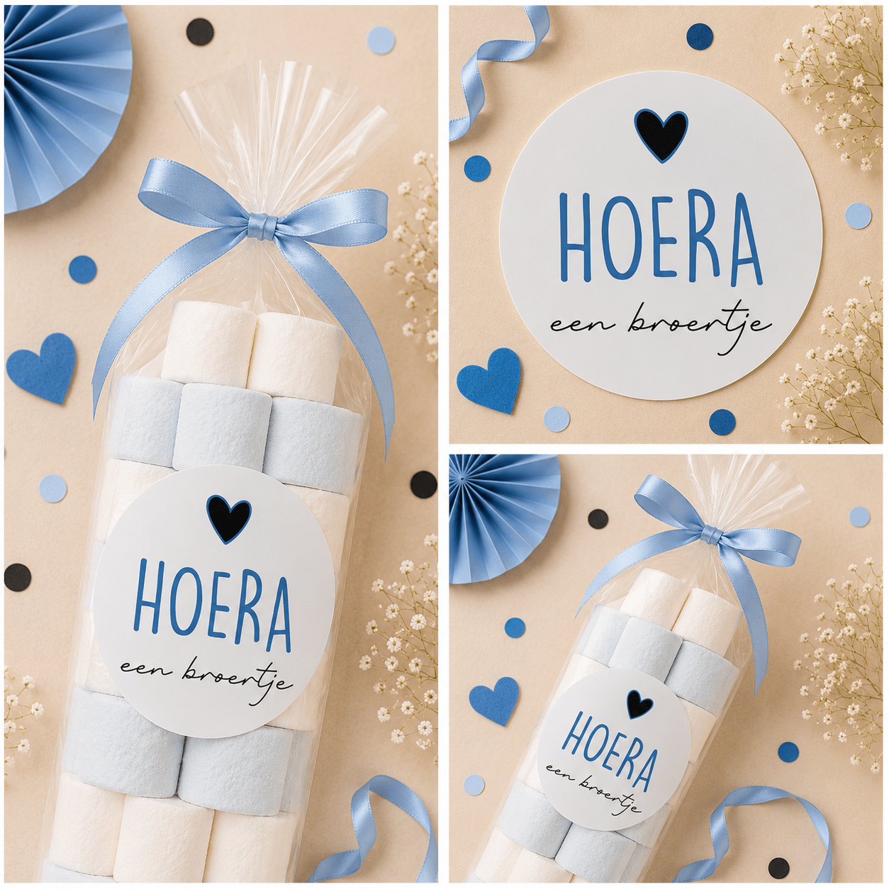 Hoera een broertje Sluitstickers