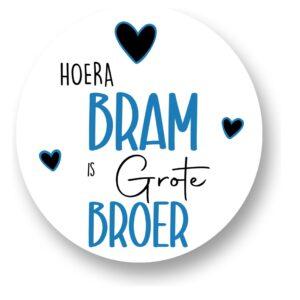 Hoera "naam" is grote broer Sluitstickers