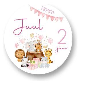 Jungle Pink Sluitstickers