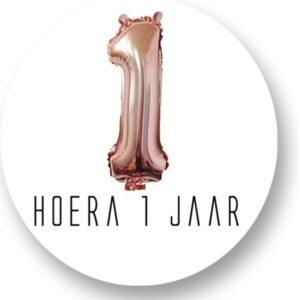 Sluitstickers Balloncijfer 1-9 jaar