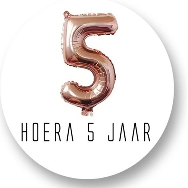 Sluitstickers Balloncijfer 1-9 jaar - Afbeelding 5