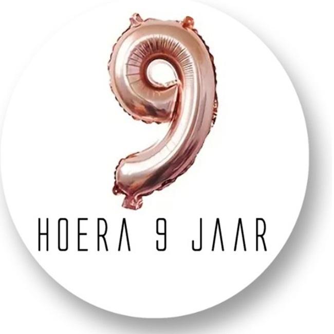 Sluitstickers Balloncijfer 1-9 jaar - Afbeelding 9