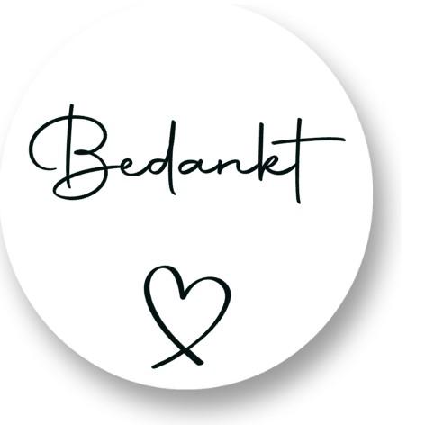 Bedankt Sluitstickers