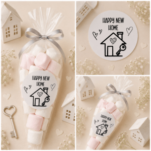 Happy New Home Sluitstickers