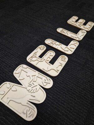 Houten Jungle Letters