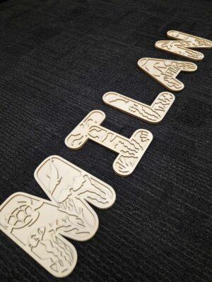 Houten Onderwaterwereld Letters