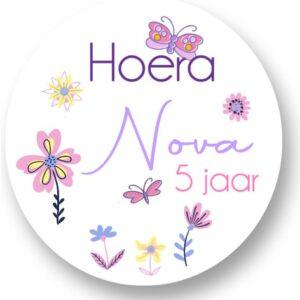 Bloemen en Vlinders Sluitstickers