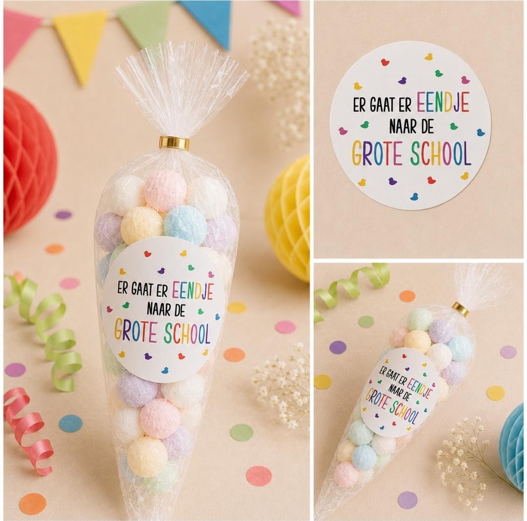 Eendje Grote School Sluitstickers