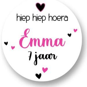 Hiep Hiep Hoera Hartjes Sluitstickers
