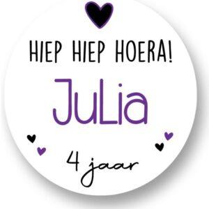 Hiep Hiep Hoera “naam” Sluitstickers