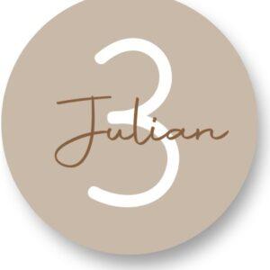 Leeftijd Beige Sluitstickers