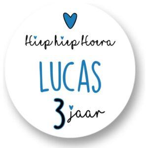 Hiep Hiep Hoera Naam Sluitstickers