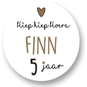 Hiep Hiep Hoera Naam Sluitstickers