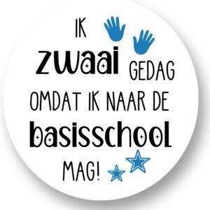 Ik zwaai gedag blauw Sluitstickers