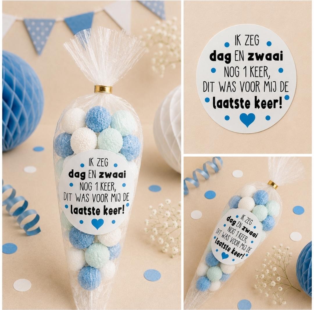 Ik zeg dag Blauw Sluitstickers