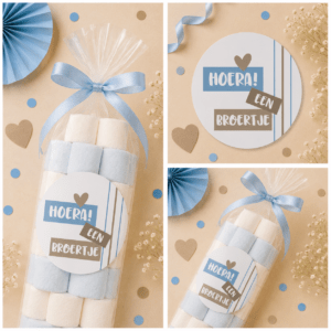 Hoera een broertje Sluitstickers