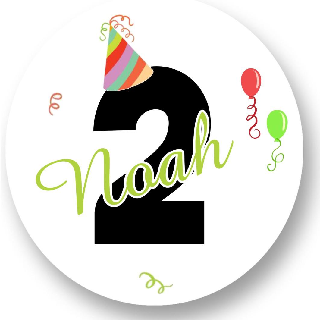 Leeftijd en Naam Sluitstickers