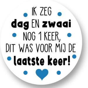 Ik zeg dag Blauw Sluitstickers
