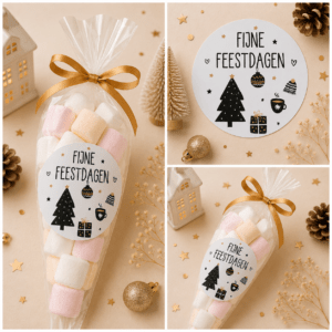 Fijne Feestdagen, deco Sluitstickers