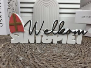 Tekstwoord "Welkom Sint en Piet"