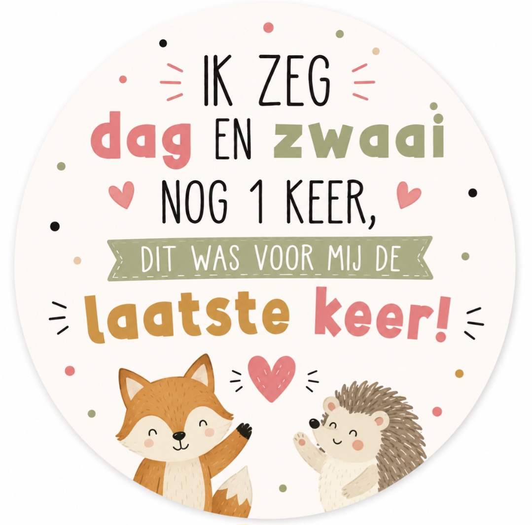 Ik zeg dag en zwaai nog 1 keer Sluitstickers - Afbeelding 2