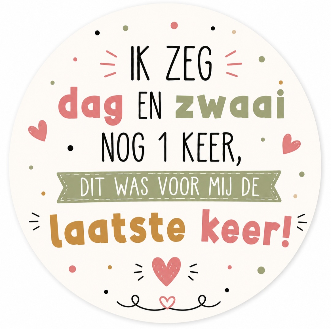 Ik zeg dag en zwaai nog 1 keer Sluitstickers - Afbeelding 2
