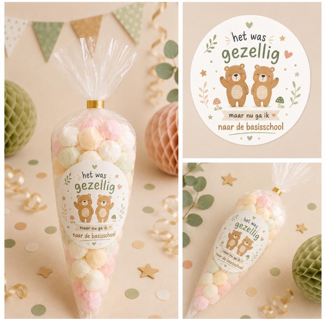 Beren Gezellig Sluitstickers