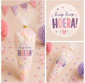 Hiep Hiep Hoera Sluitstickers